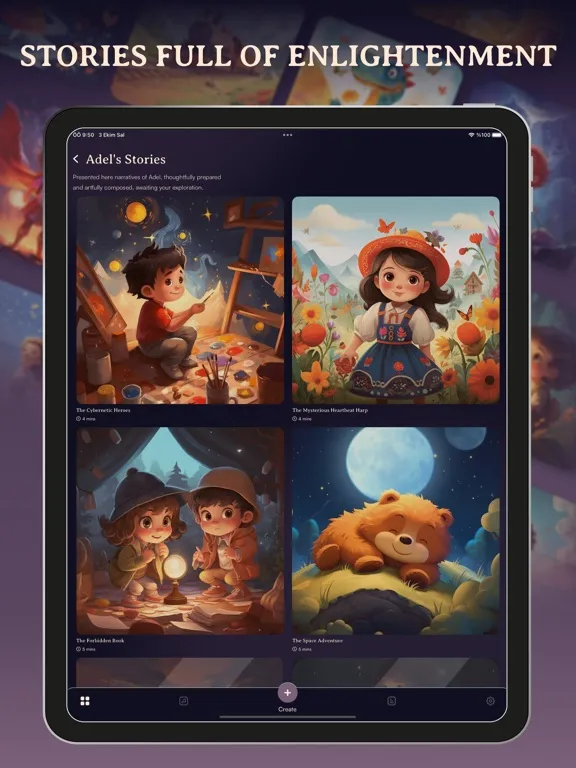 Adel - Narrate Bedtime Stories iPad 应用截图