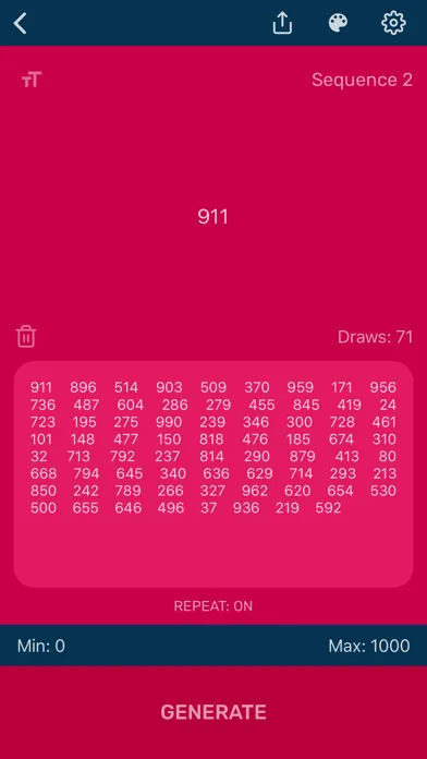تصاویر Random Number Generator App