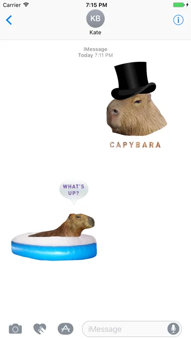 Capybara Stickers for Messages سکرین شاٹس