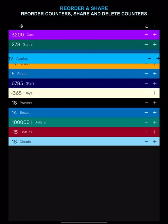 Counter Pro - Tally Counter iPad  Screenshots