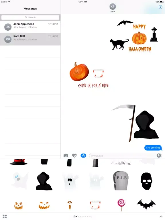Halloween Stickers : Messages iPad  Ekran Görüntüleri