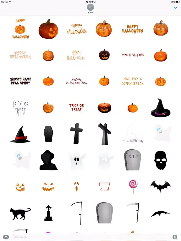 Halloween Stickers : Messages iPad  Ekran Görüntüleri