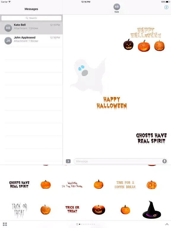 Halloween Stickers : Messages iPad  Ekran Görüntüleri