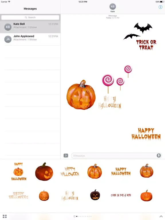 Halloween Stickers : Messages iPad  Ekran Görüntüleri