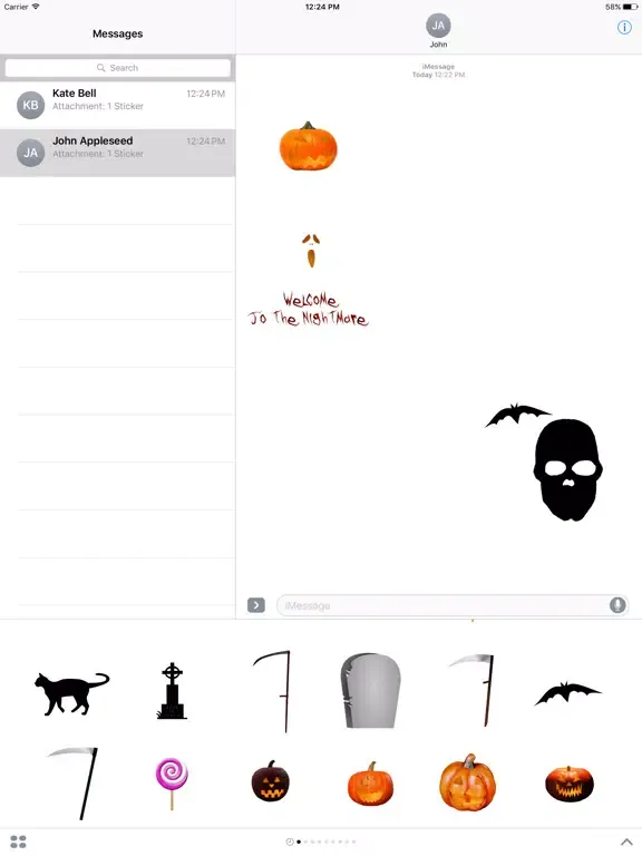 Halloween Stickers : Messages iPad  Ekran Görüntüleri