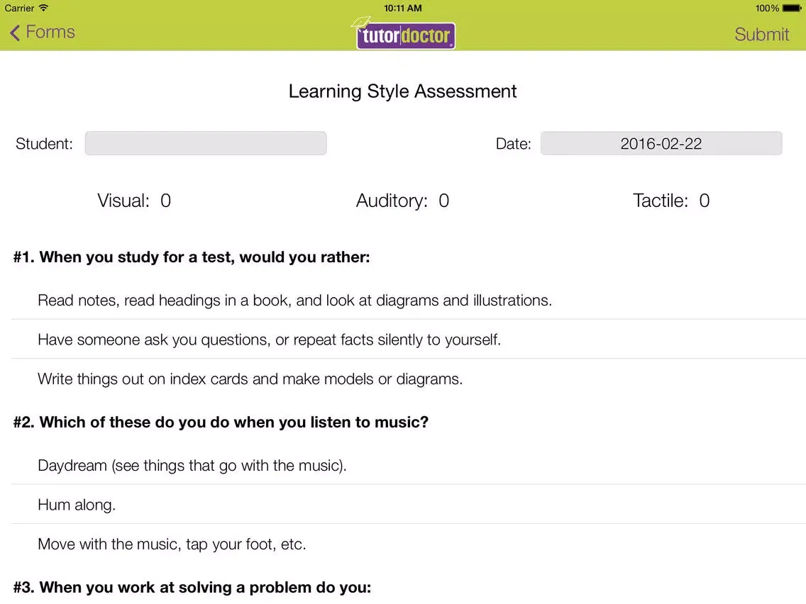 TutorDoctor Vaughan iPad  سکرین شاٹس
