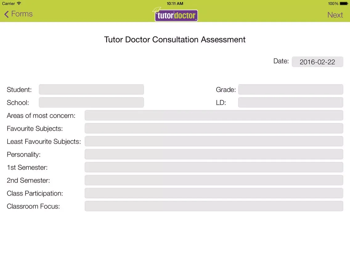 TutorDoctor Vaughan iPad  سکرین شاٹس