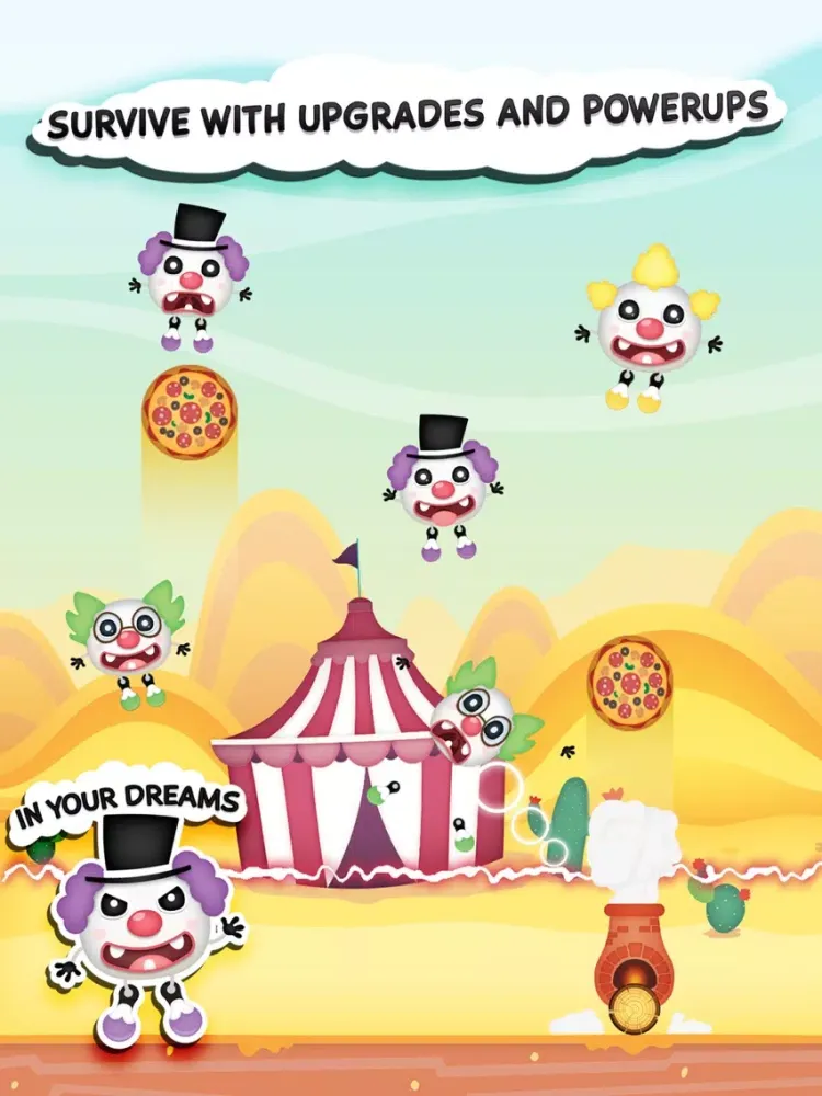 Clowny Rain - Endless Arcade Shooter iPad 应用截图