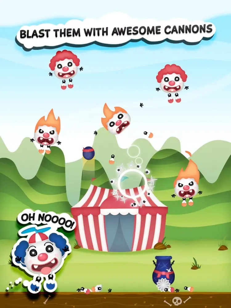 Clowny Rain - Endless Arcade Shooter iPad 应用截图