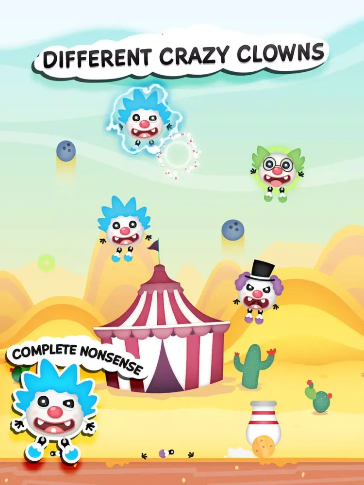 Clowny Rain - Endless Arcade Shooter iPad 应用截图