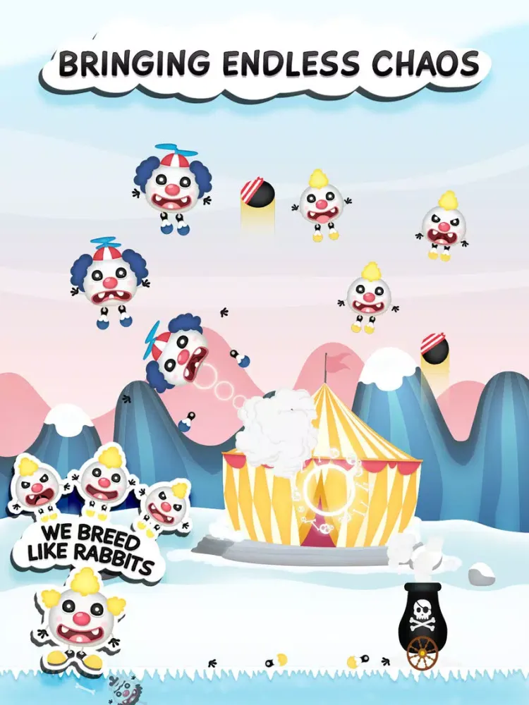 Clowny Rain - Endless Arcade Shooter iPad 应用截图