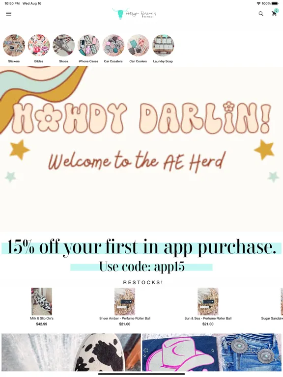 Zrzuty ekranu Adelyn Elaine's Boutique iPad 