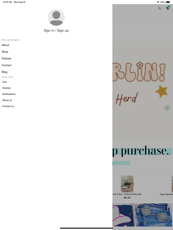 Zrzuty ekranu Adelyn Elaine's Boutique iPad 