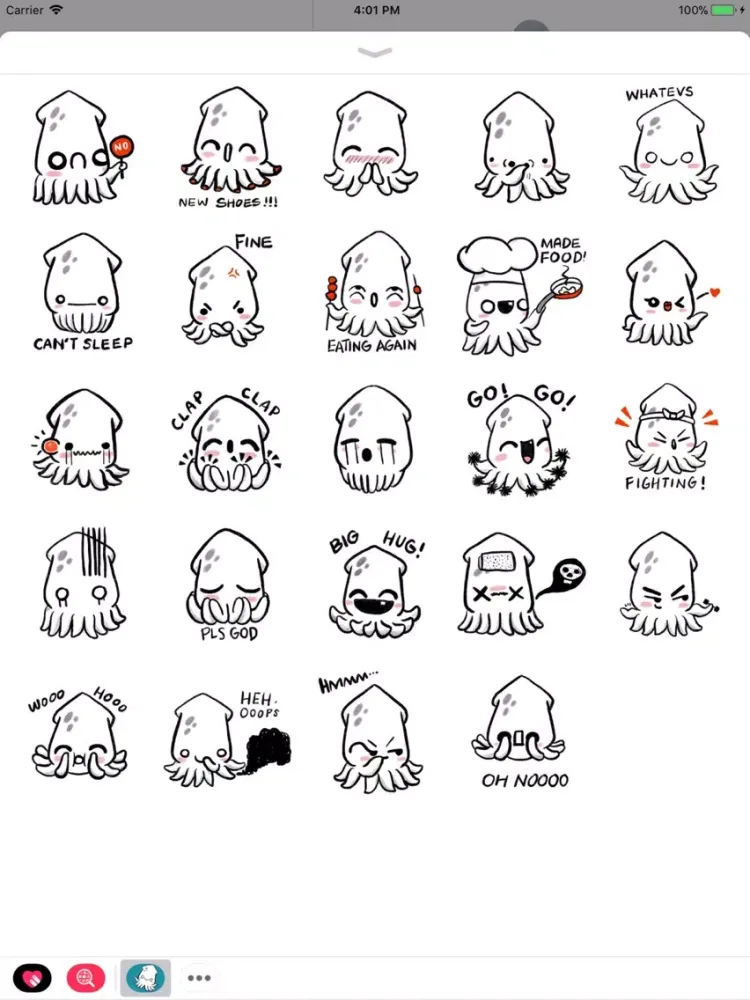 صور Baby Squid Stickers iPad 
