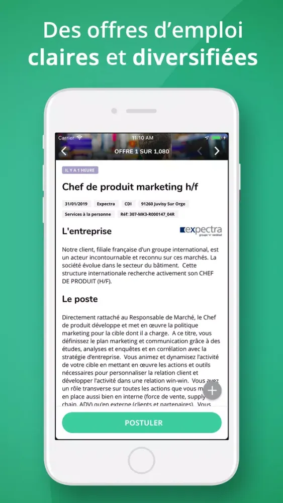 Captures d'écran de Keljob : offres d’emploi