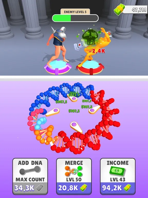 Captures d'écran de DNA Evolve Clicker iPad 