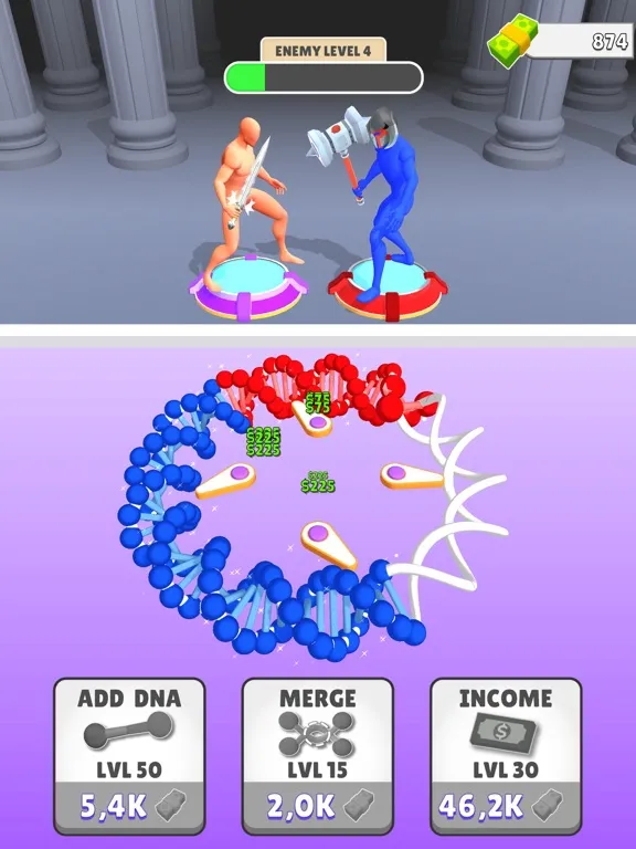 Captures d'écran de DNA Evolve Clicker iPad 