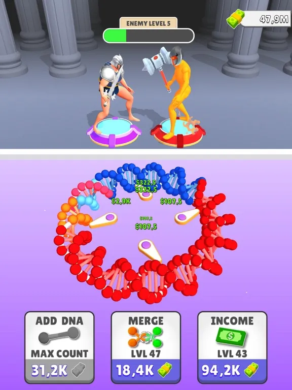 Captures d'écran de DNA Evolve Clicker iPad 