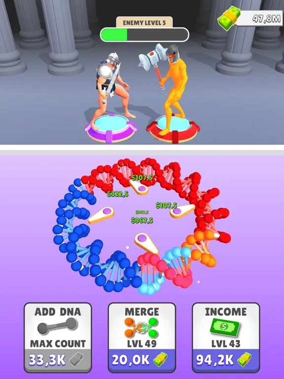 Captures d'écran de DNA Evolve Clicker iPad 