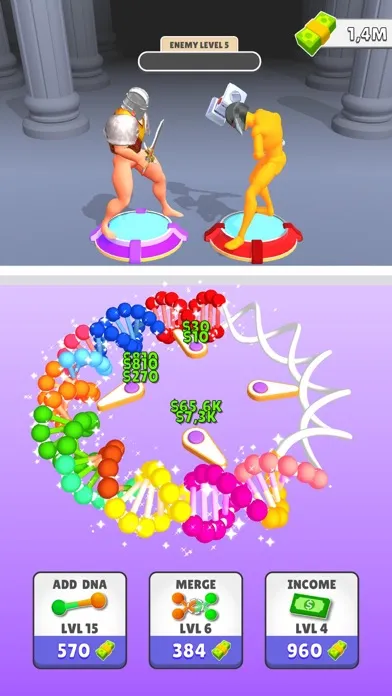 Captures d'écran de DNA Evolve Clicker