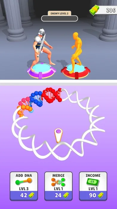 Captures d'écran de DNA Evolve Clicker
