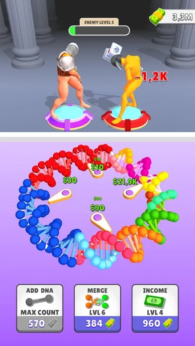 Captures d'écran de DNA Evolve Clicker