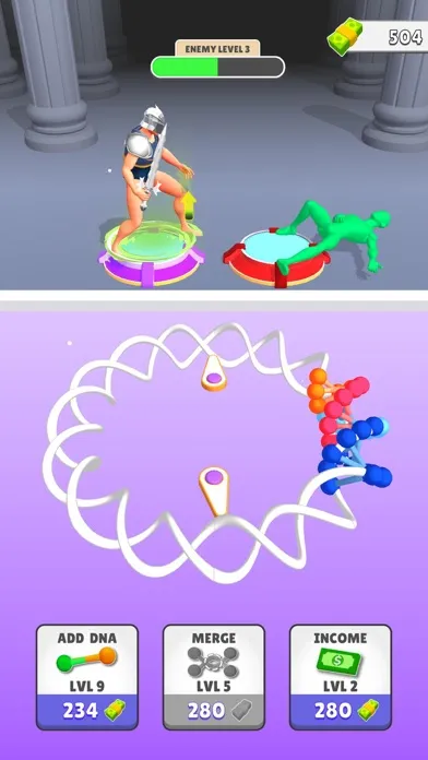 Captures d'écran de DNA Evolve Clicker