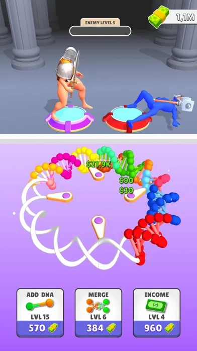 Captures d'écran de DNA Evolve Clicker