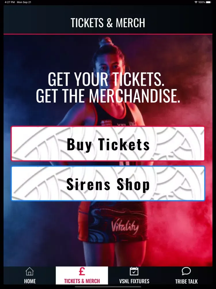 Ảnh chụp màn hình của Sirens Netball iPad 