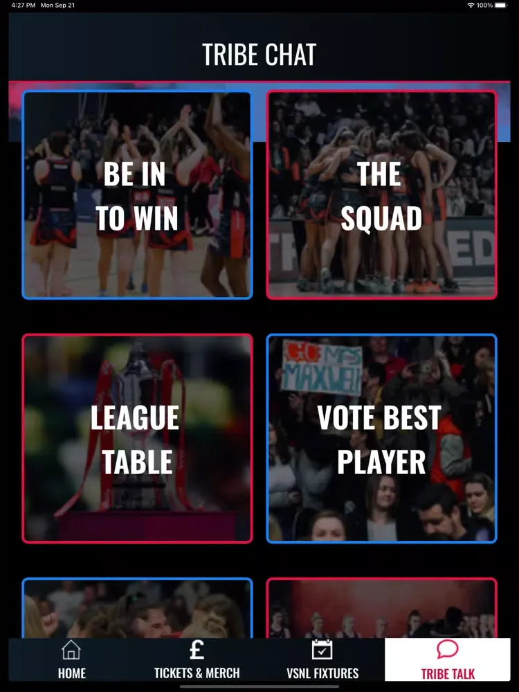 Ảnh chụp màn hình của Sirens Netball iPad 
