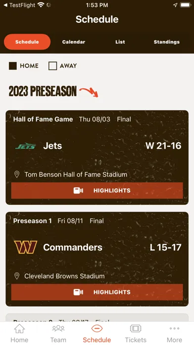 Capturas de pantalla de Cleveland Browns