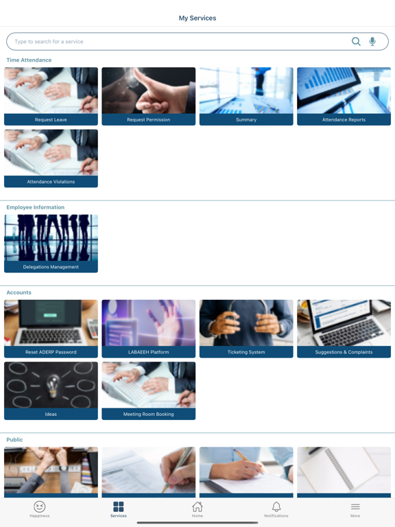 Ảnh chụp màn hình của ADERP | ADGov iPad 