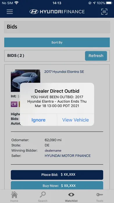Tangkapan layar Hyundai Finance Dealer Direct