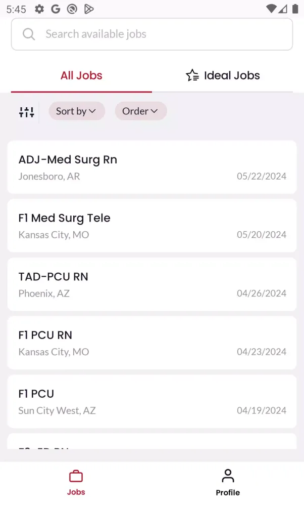 ADEX Medical Staffing Screenshots
