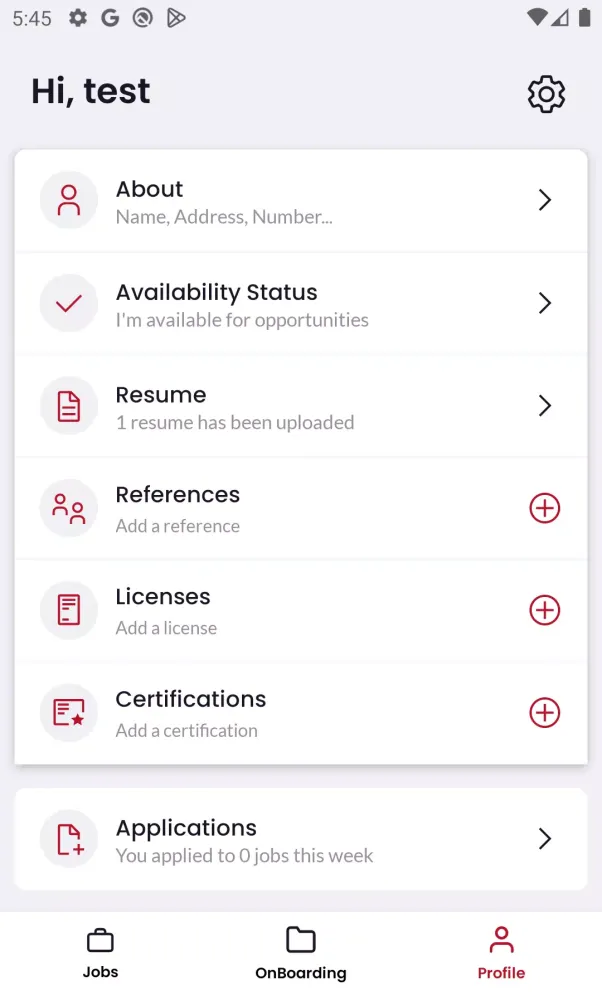 ADEX Medical Staffing Screenshots