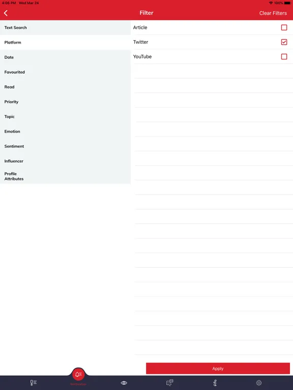 Ảnh chụp màn hình của STORRM RTM iPad 