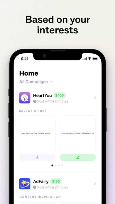 AdFairy—Monetize Your Socials Ekran Görüntüleri