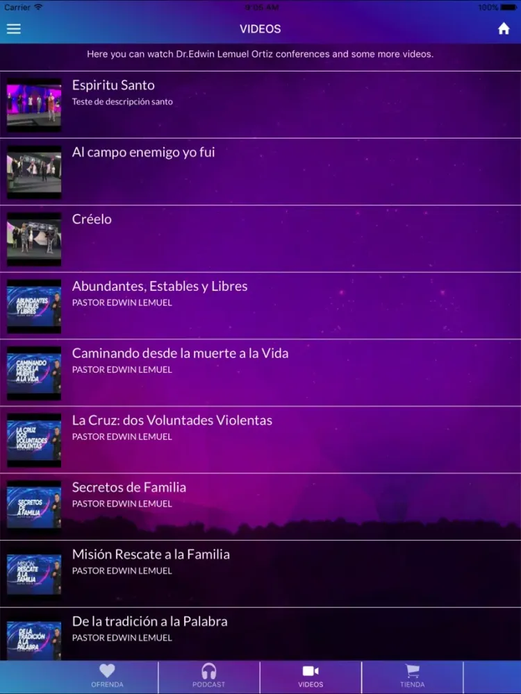 Auditorio de la Fe iPad  Screenshots