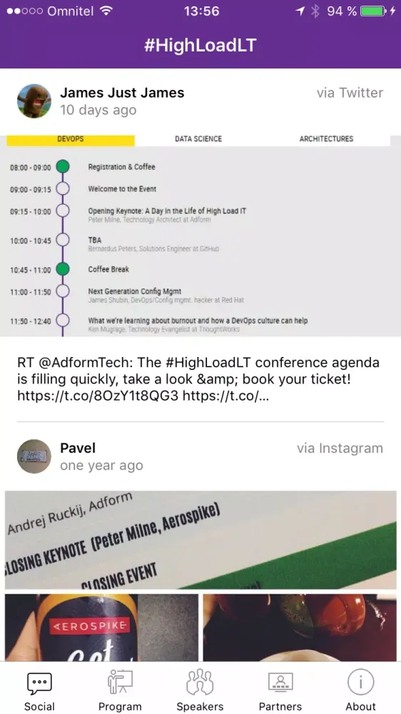 High Load Strategy Conference Screenshots