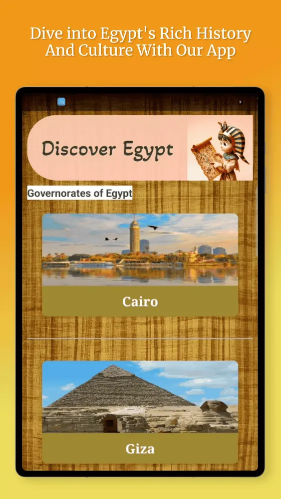 Tangkapan skrin Explore Egypt