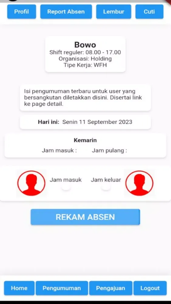 Tangkapan layar Adhimix Yuk Absen