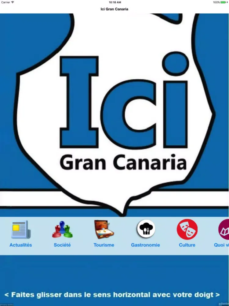 Tangkapan skrin Ici Gran Canaria iPad 