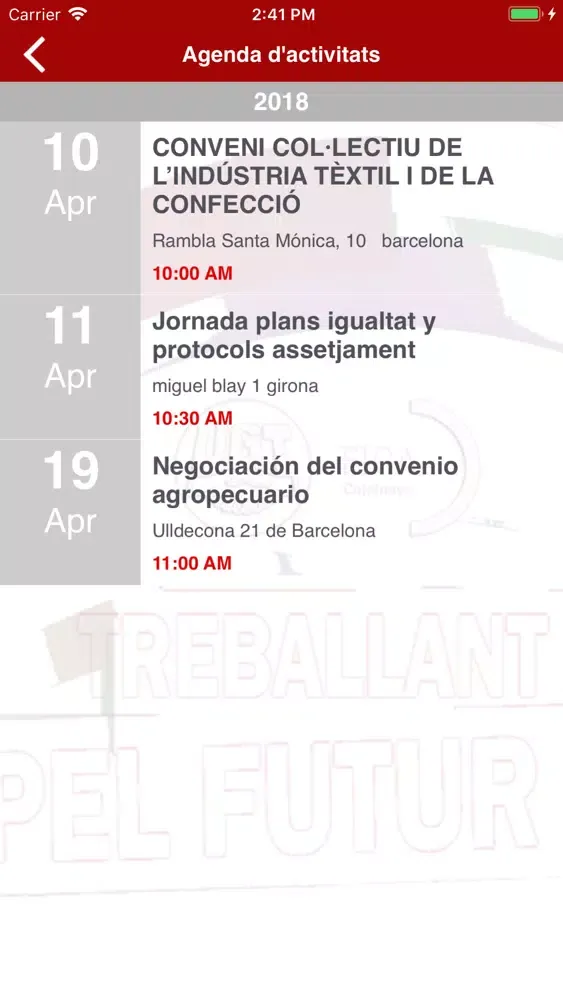Capturas de pantalla de UGT FICA
