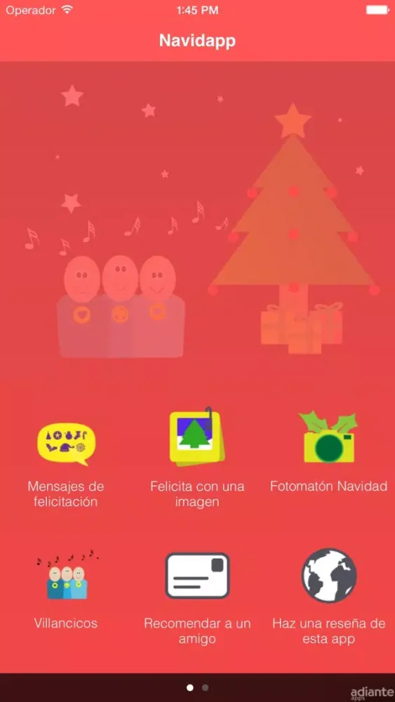 Tangkapan layar Feliz Navidapp