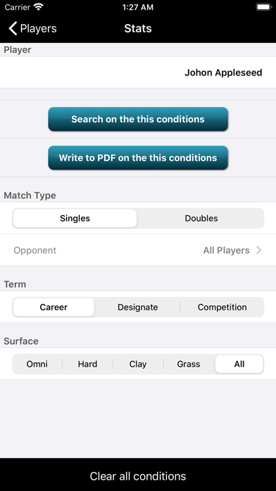 TennisRecord سکرین شاٹس