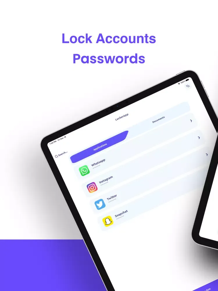 Captures d'écran de Lock For Accounts: Lock Any iPad 