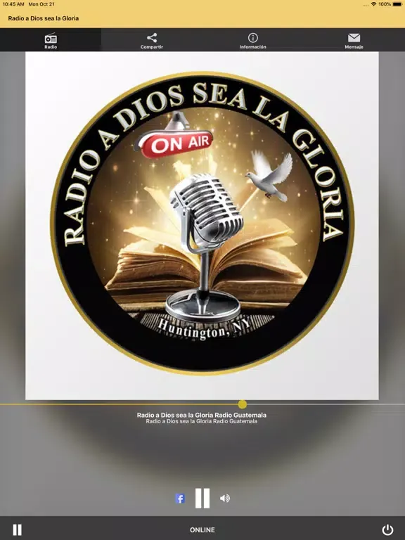 Capturas de tela do Radio a Dios sea la Gloria iPad 