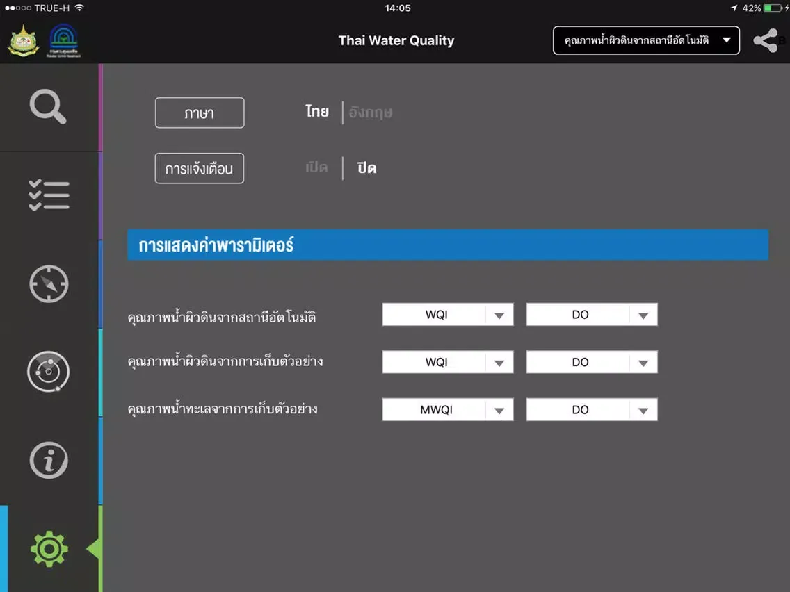 تصاویر Water Quality 4Thai iPad 