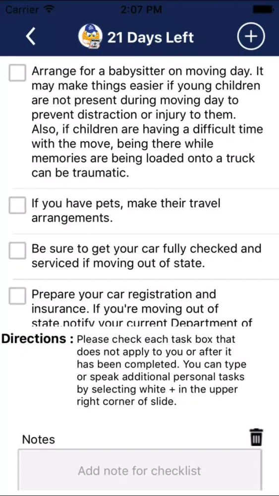 Screenshot di Moving App - Moving Checklist