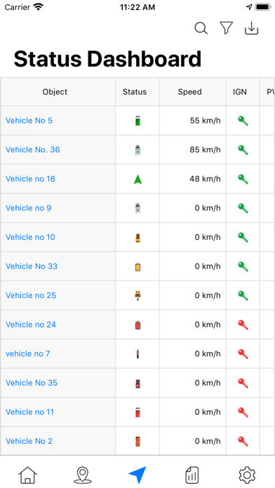 Tangkapan skrin GPS Miles